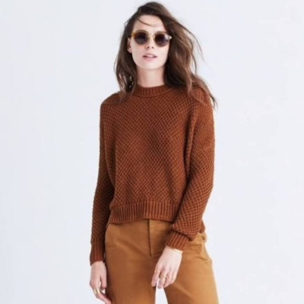 EUC Madewell French Quarter Pullover Sweater Brown Size L